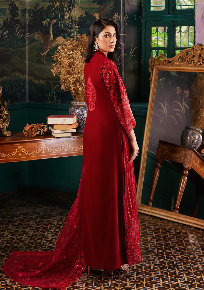Zainab Chottani | Embroidered Velvet | SURKH D-05 - Ladies Clothes - Maria Faisal