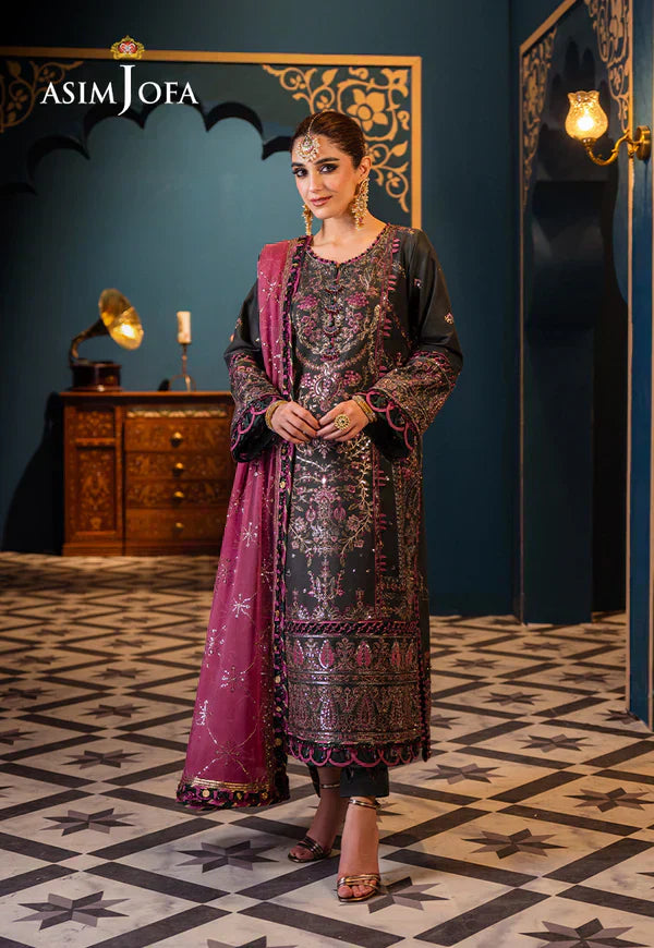 Asim Jofa | Fasana e Ishq Eid Luxury Lawn | AJFI-23 - Pakistani Dress - Maria Faisal