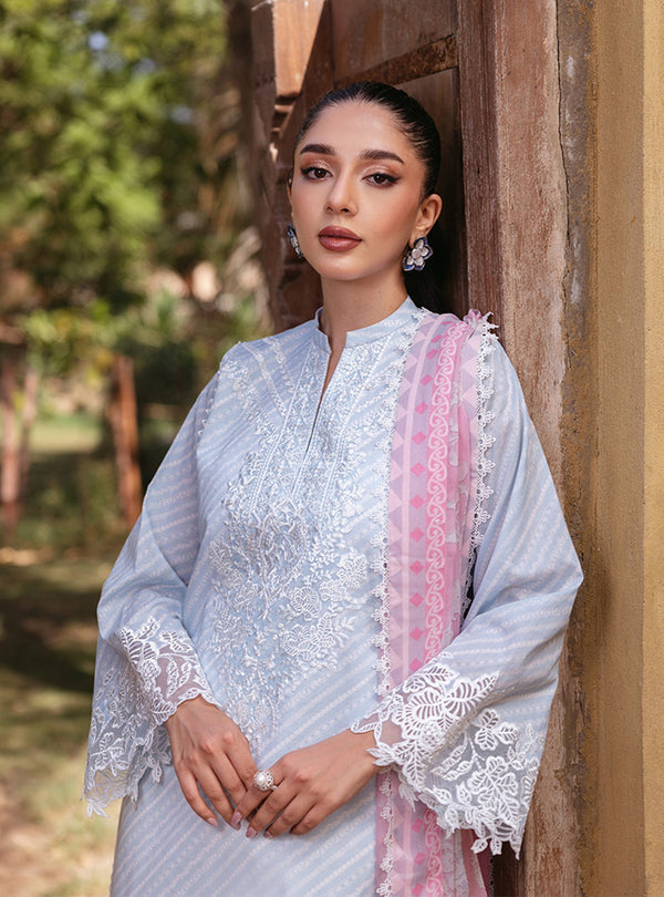 Zainab Chottani | Tahra Lawn 24 | RUHAE - D 9B - Designer Dress with Intricate embroidery and embellishments. Shop elegent wedding dress at Maria Faisal.