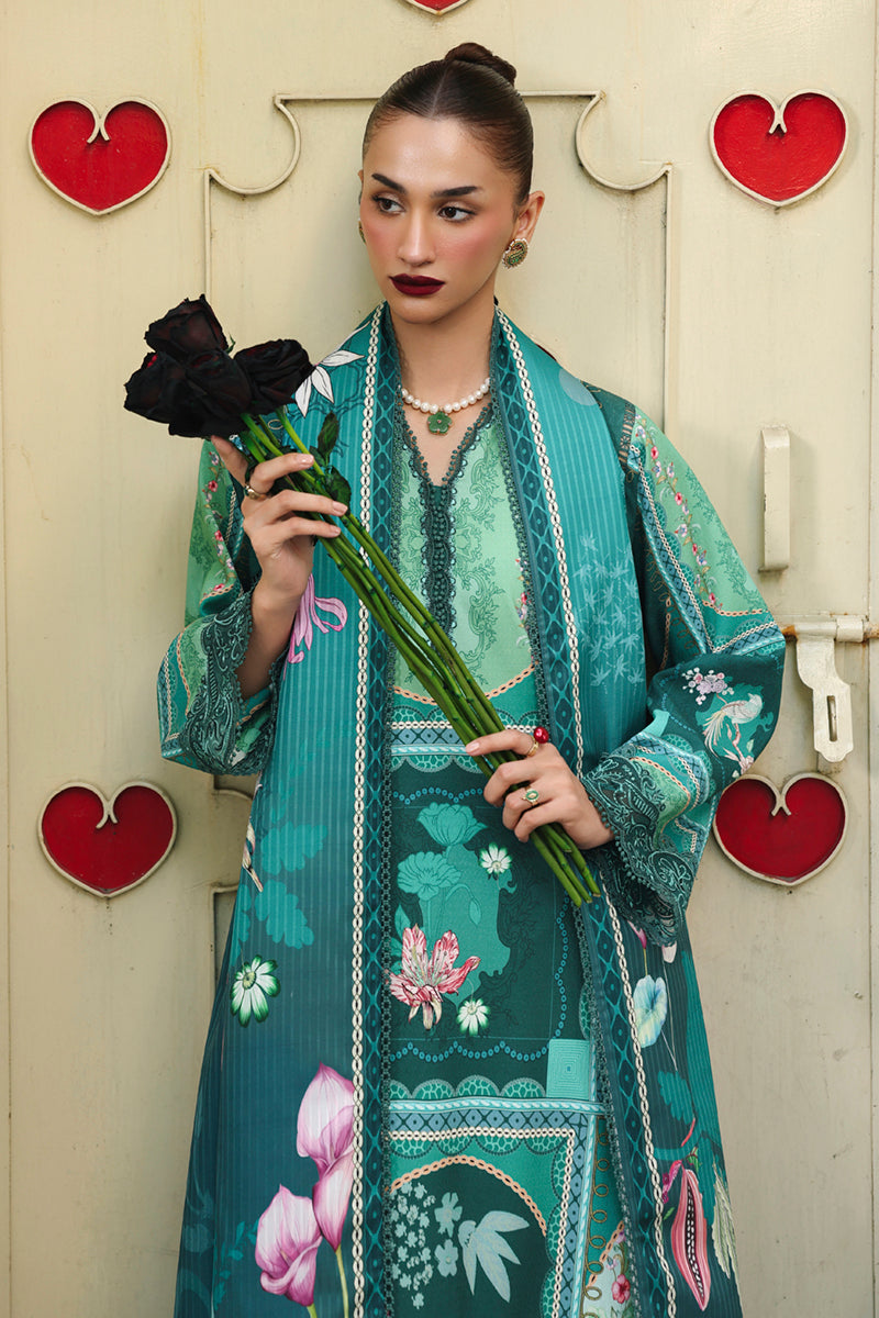 Qalamkar | QPrints Winter 25 | QW-08 (B) ANIKA - Casual Dress - available at Maria Faisal in UK and USA.