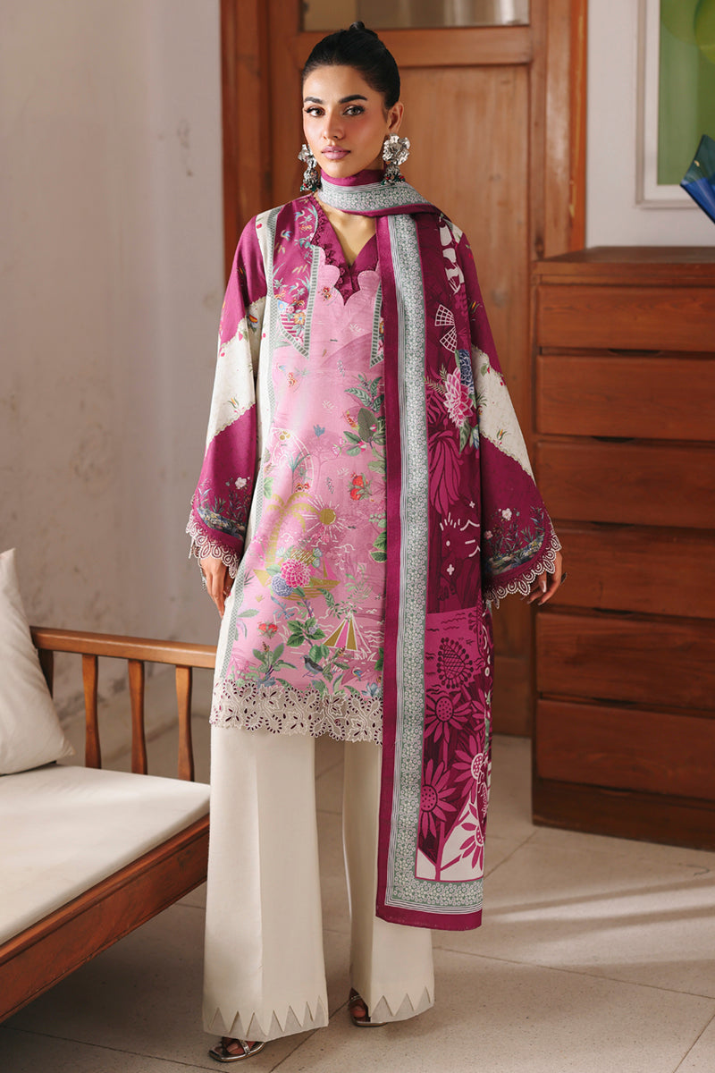 Qalamkar | QPrints Winter 25 | QW-10 (B) KENNA - Casual Dress - available at Maria Faisal in UK and USA.