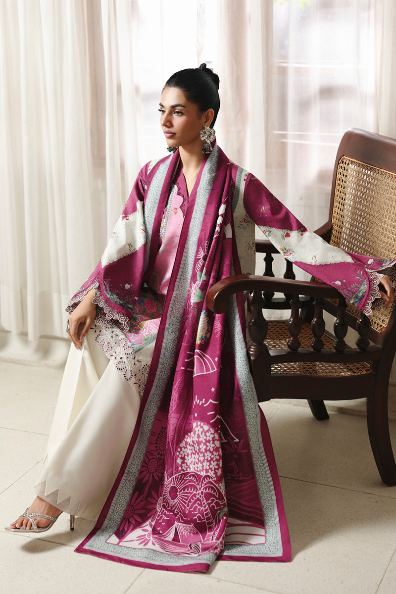 Qalamkar | QPrints Winter 25 | QW-10 (B) KENNA - Casual Dress - available at Maria Faisal in UK and USA.