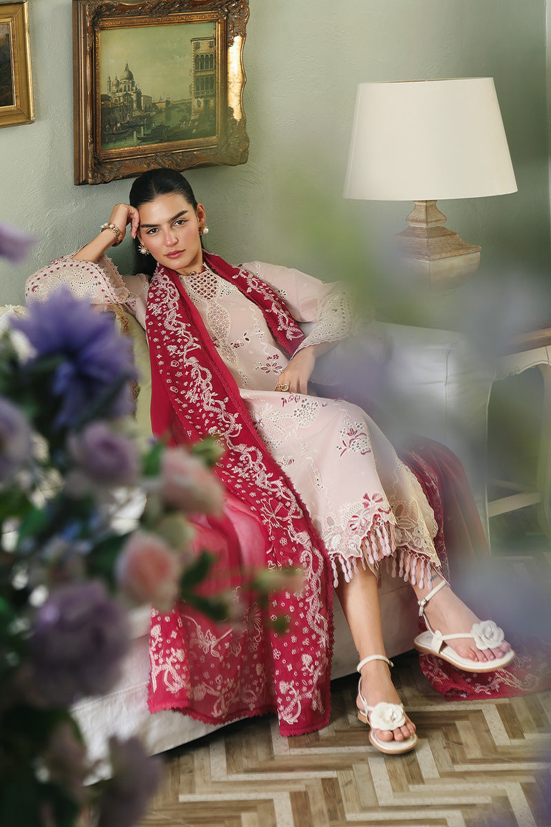 Qalamkar | Q Line Lawn Drop | RP-09 REYNA - Luxury Dress - available at Maria Faisal in UK and USA.