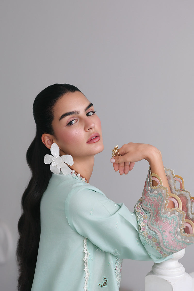 Qalamkar | Q Line Lawn Drop | RP-05 RAHA - Luxury Dress - available at Maria Faisal in UK and USA.