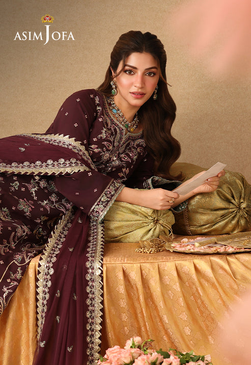 Asim Jofa | Kinza Festive Edit | AJULIF-07 - Formal Dress - available at Maria Faisal in UK and USA.