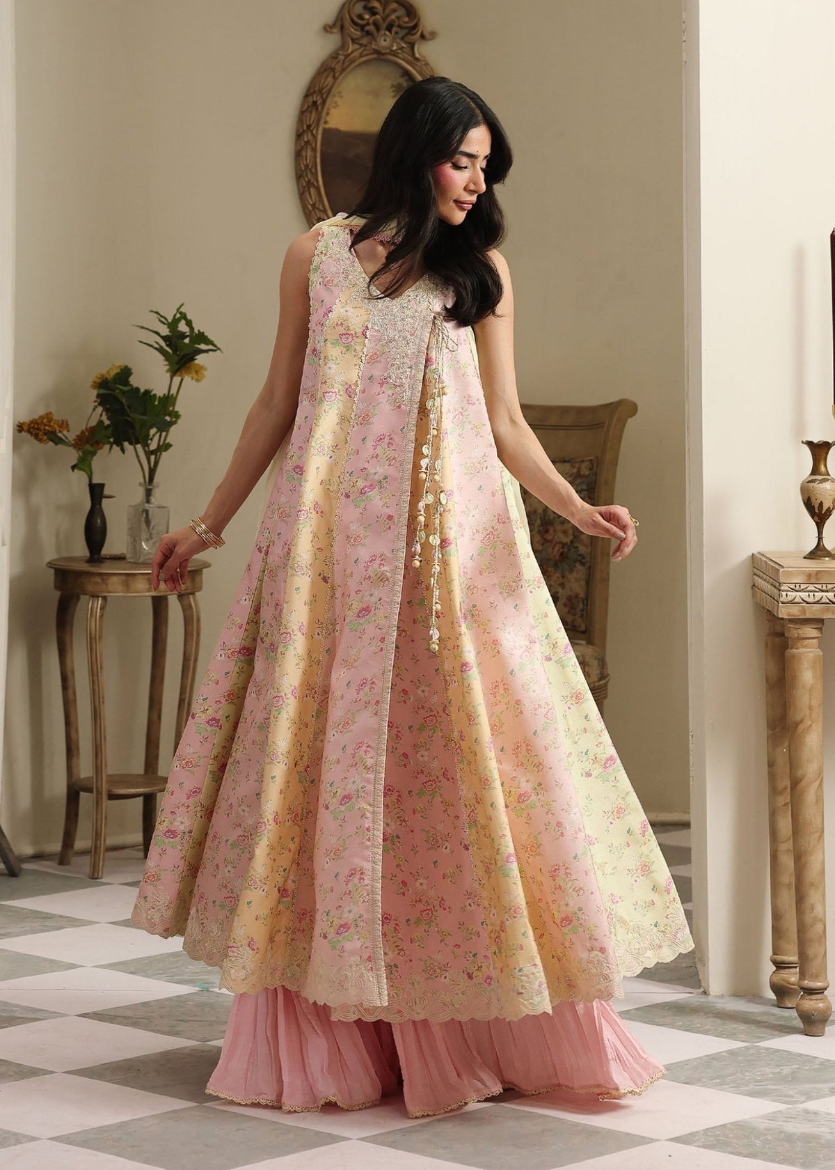 Kanwal Malik | Sorelle Luxe Silk 26 | Liora - Luxury Dress - available at Maria Faisal in UK and USA.