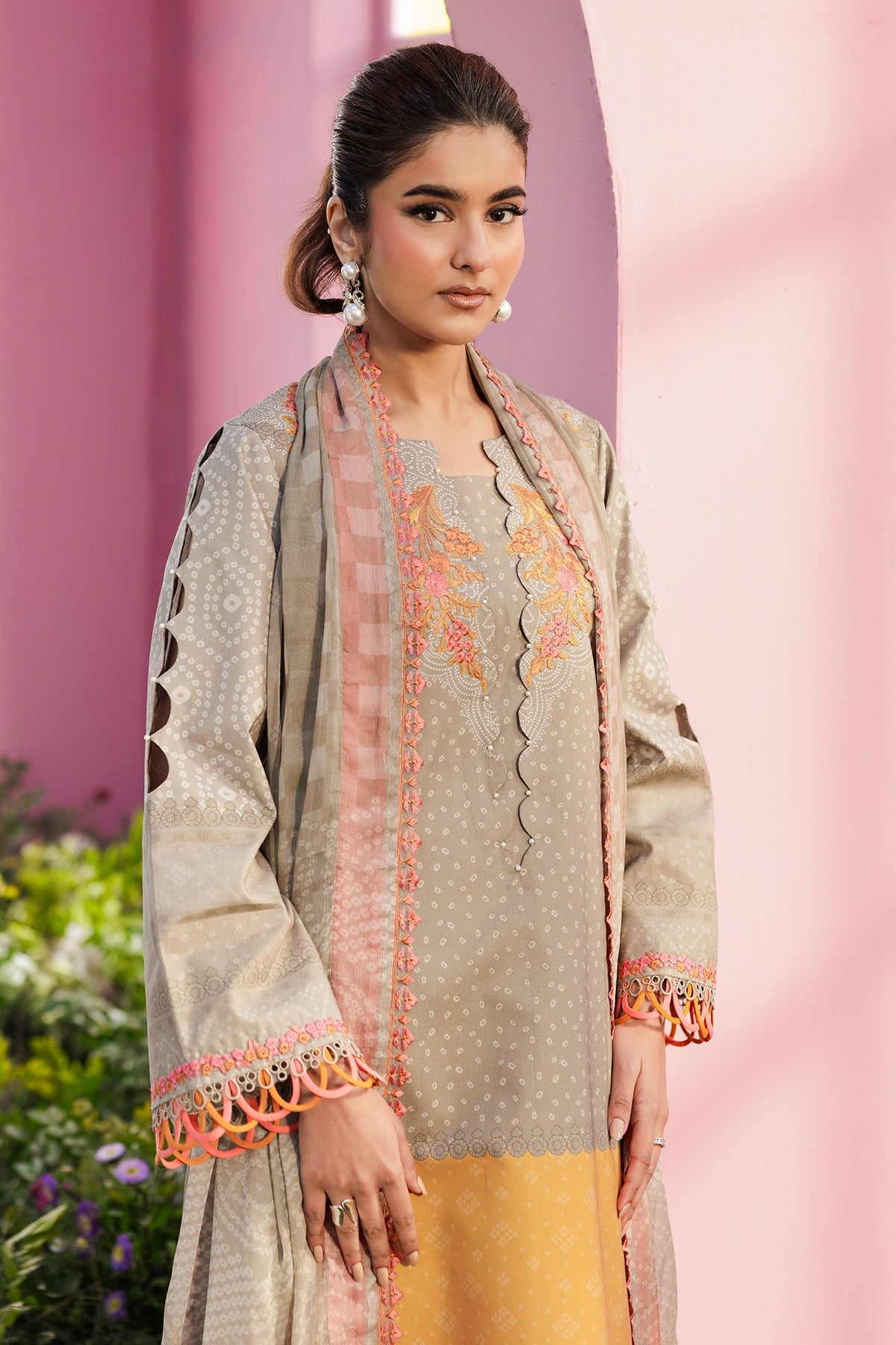 Charizma | Combination Lawn | CC6-15 - Luxury Dress - available at Maria Faisal in UK and USA.