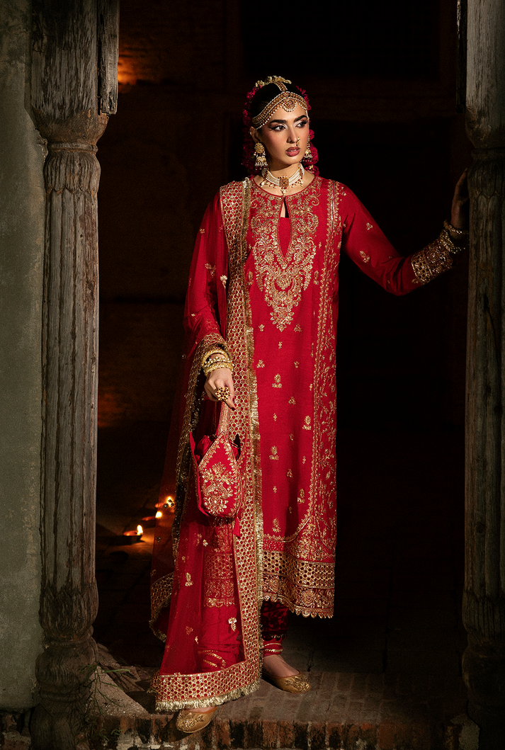 Saad Shaikh | Singhar Premium Silk 26 | PASHMA - Dress - available at Maria Faisal in UK and USA.