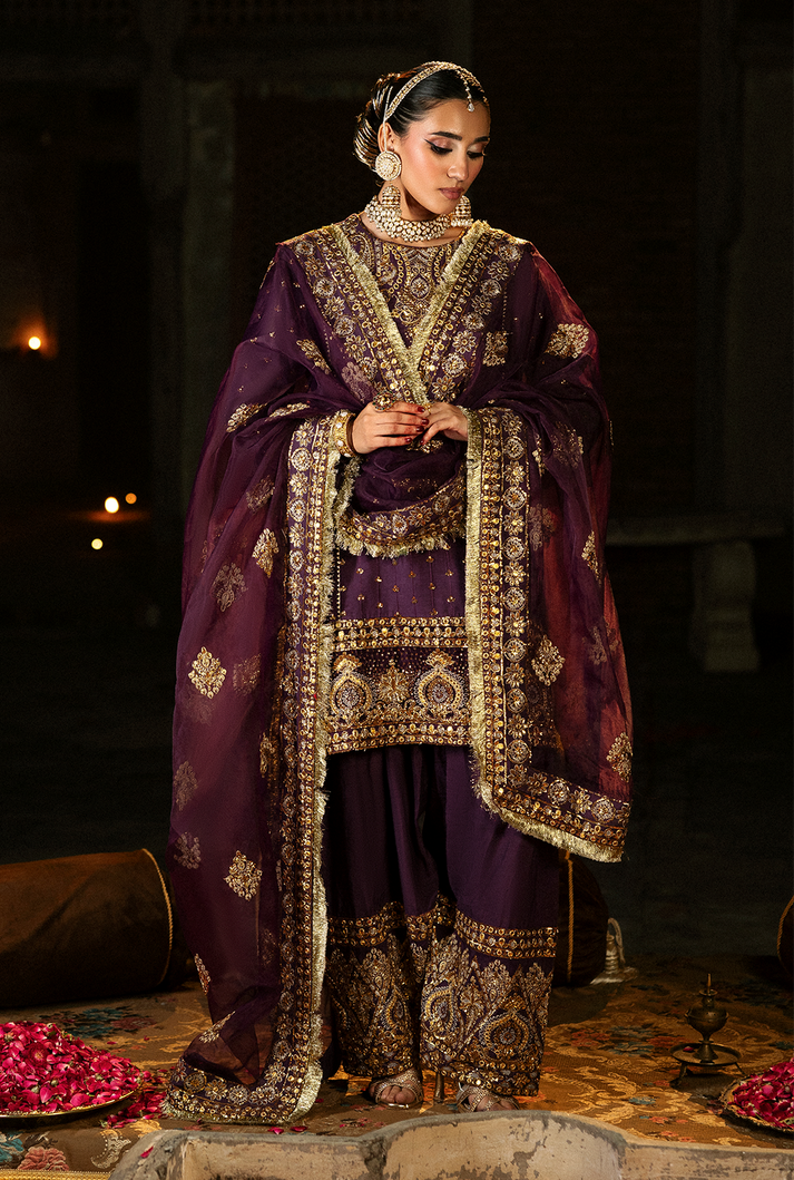 Saad Shaikh | Singhar Premium Silk 26 | ARJUMAAND - Dress - available at Maria Faisal in UK and USA.