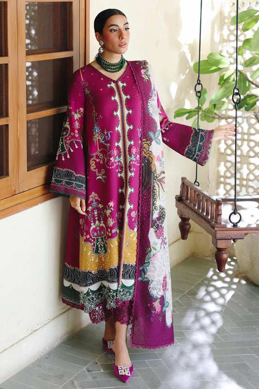 Qalamkar | QPrints Winter 25 | QW-04 (B) LACEY - Casual Dress - available at Maria Faisal in UK and USA.