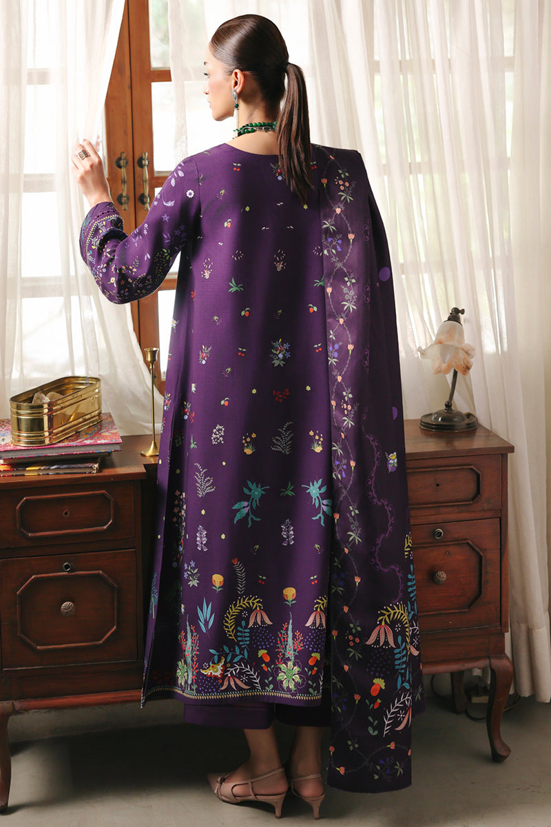 Qalamkar | QPrints Winter 25 | QW-05 (A) ELIAN - Casual Dress - available at Maria Faisal in UK and USA.
