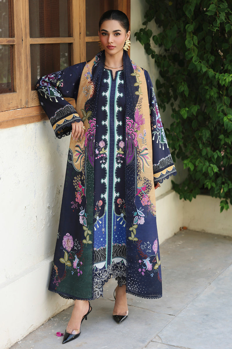 Qalamkar | QPrints Winter 25 | QW-04 (A) ALLAN - Casual Dress - available at Maria Faisal in UK and USA.