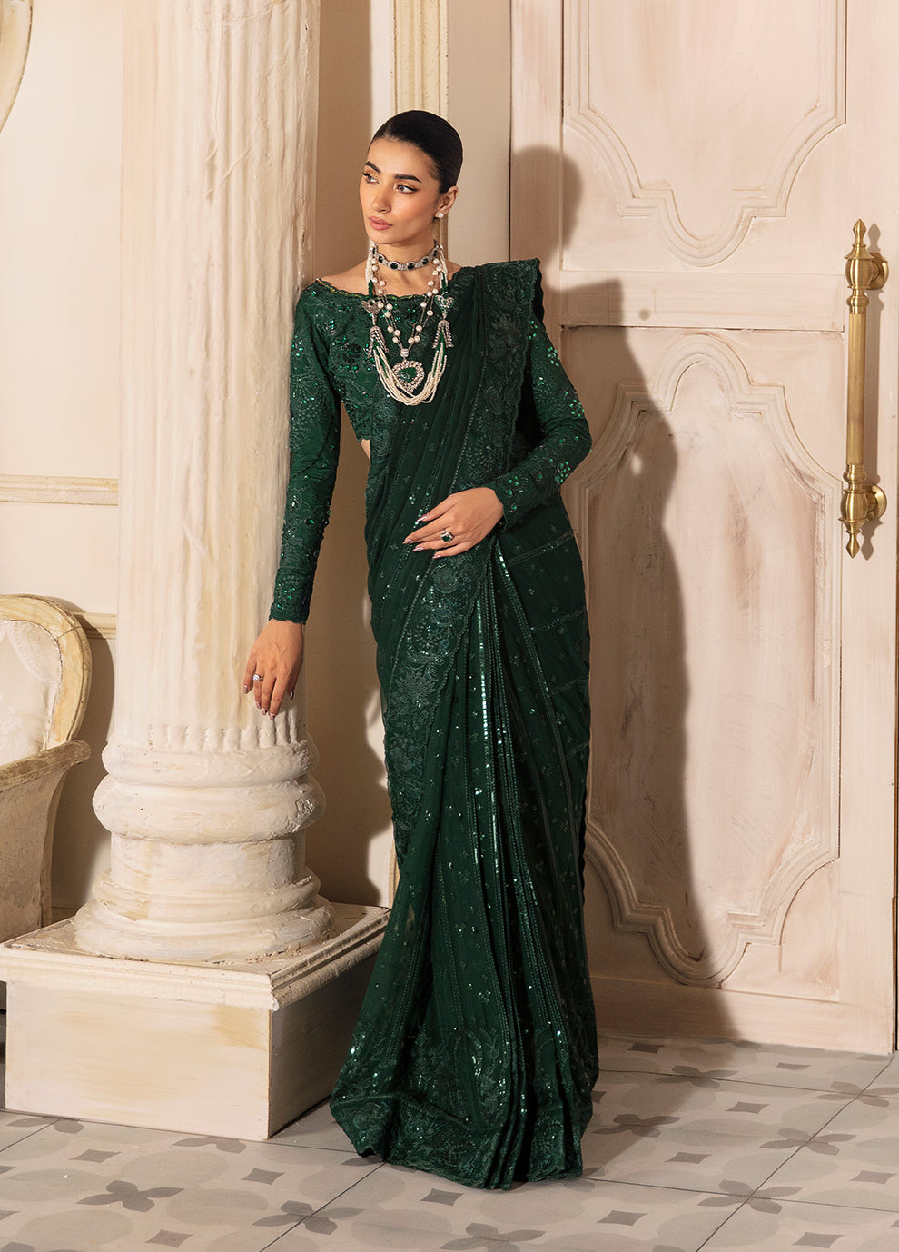 Gulaal | Wedding Formals | Ghazal GL-WS-23V1-42 - Designer Dress with Intricate embroidery and embellishments. Shop elegent wedding dress at Maria Faisal.