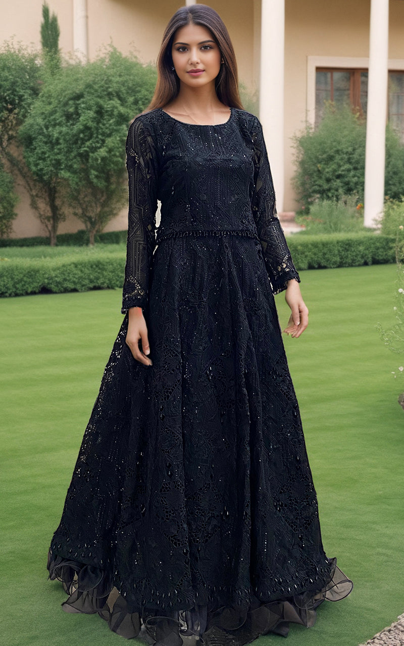 Threads and Motifs | Formal Dresses 25 | ORGANZA EMBROIDERED BLOUSE WITH EMBROIDERED LEHENGA - Ladies Clothes - Maria Faisal