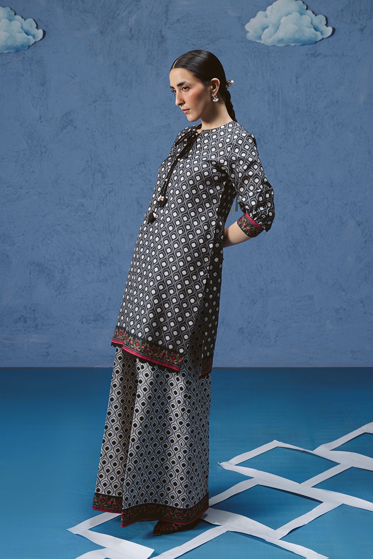 Vanya | Co Ords | CO-138 - Casual Dress - available at Maria Faisal in UK and USA.