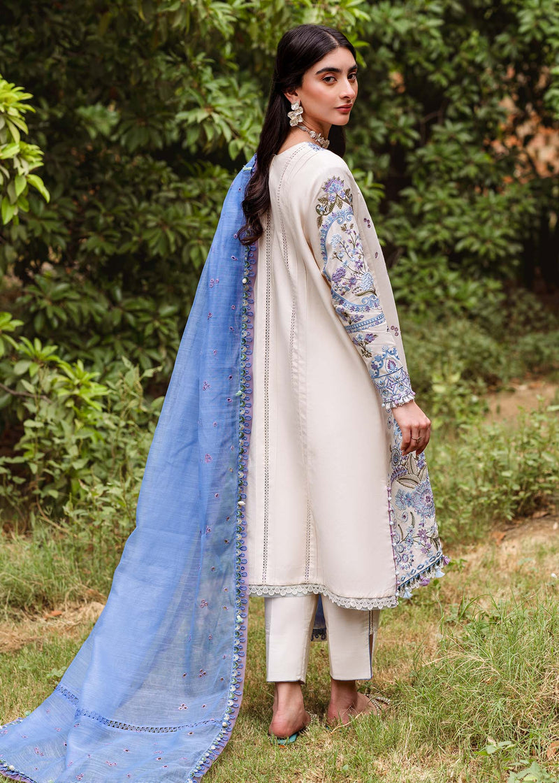 Sadaf Fawad Khan | Lawn 24 | Dalia (B) - Designer Dress with Intricate embroidery and embellishments. Shop elegent wedding dress at Maria Faisal.
