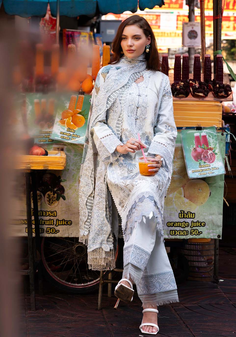 Zarqash | Luxury Lawn 25 | ZQLU 003 ANNE by Maria Faisal - Registered Vendor of : Zarqash - type : Ladies Clothes - 100% original wedding dresses