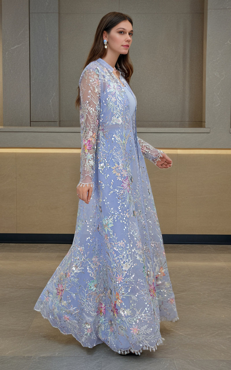 Threads and Motifs | Formal Dresses 25 | Net Embroidered Jacket - Ladies Clothes - Maria Faisal