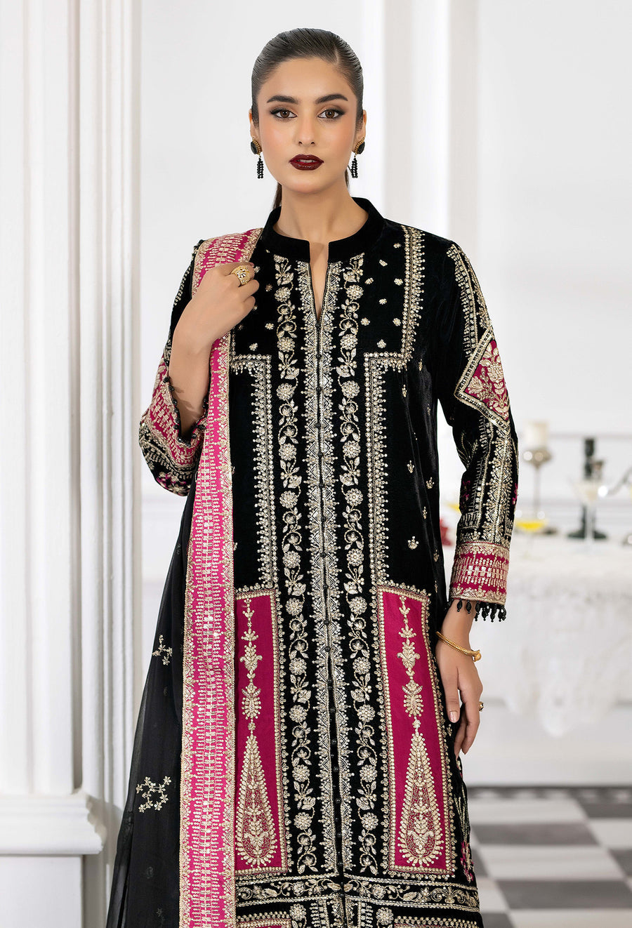 Adans Libas | Velvet 25 | VELVET 7782 - Formal Dress - available at Maria Faisal in UK and USA.