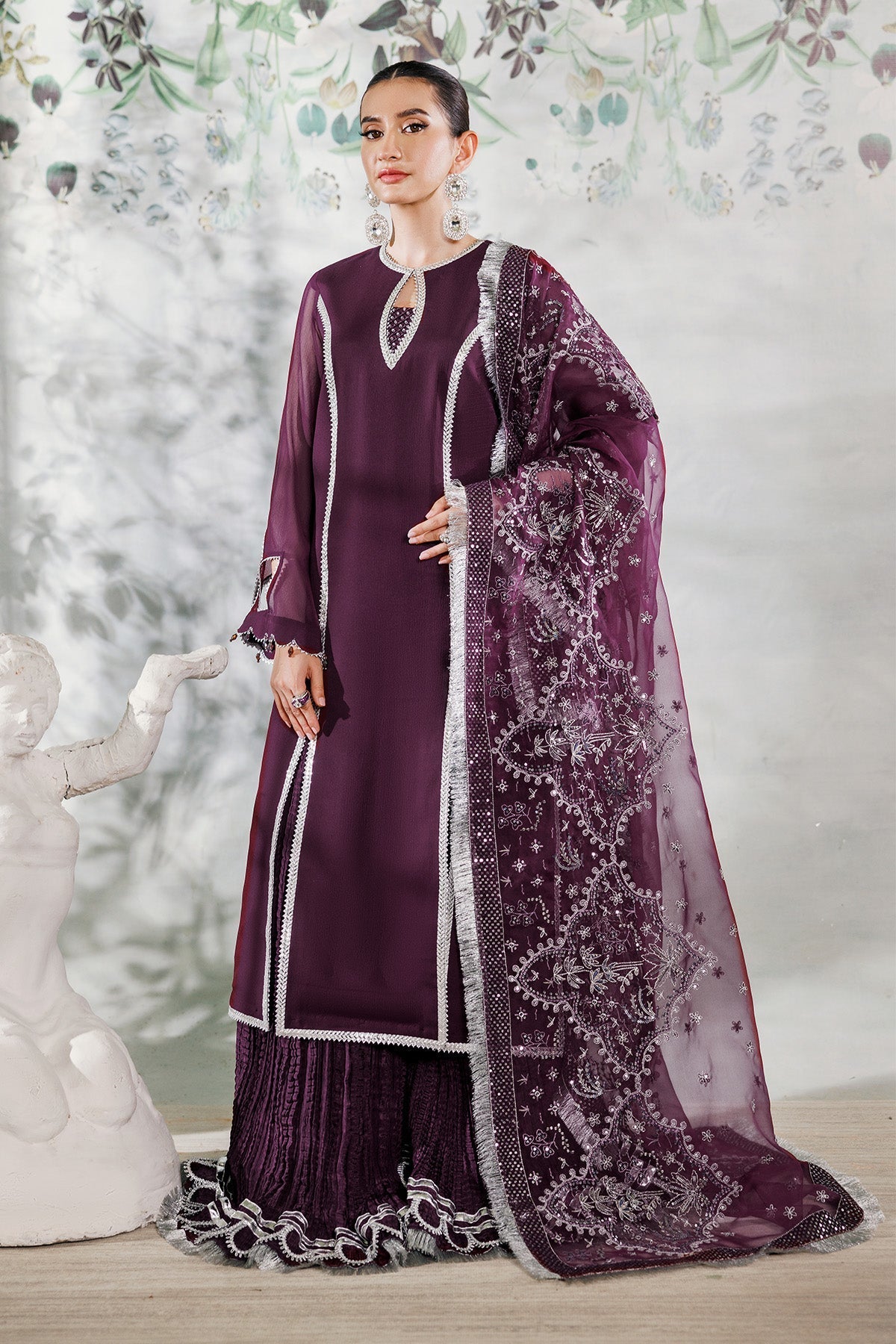 Alizeh | Ready to wear | Purple Dress 3 piece - RTW1023 - Ladies Clothes - Maria Faisal