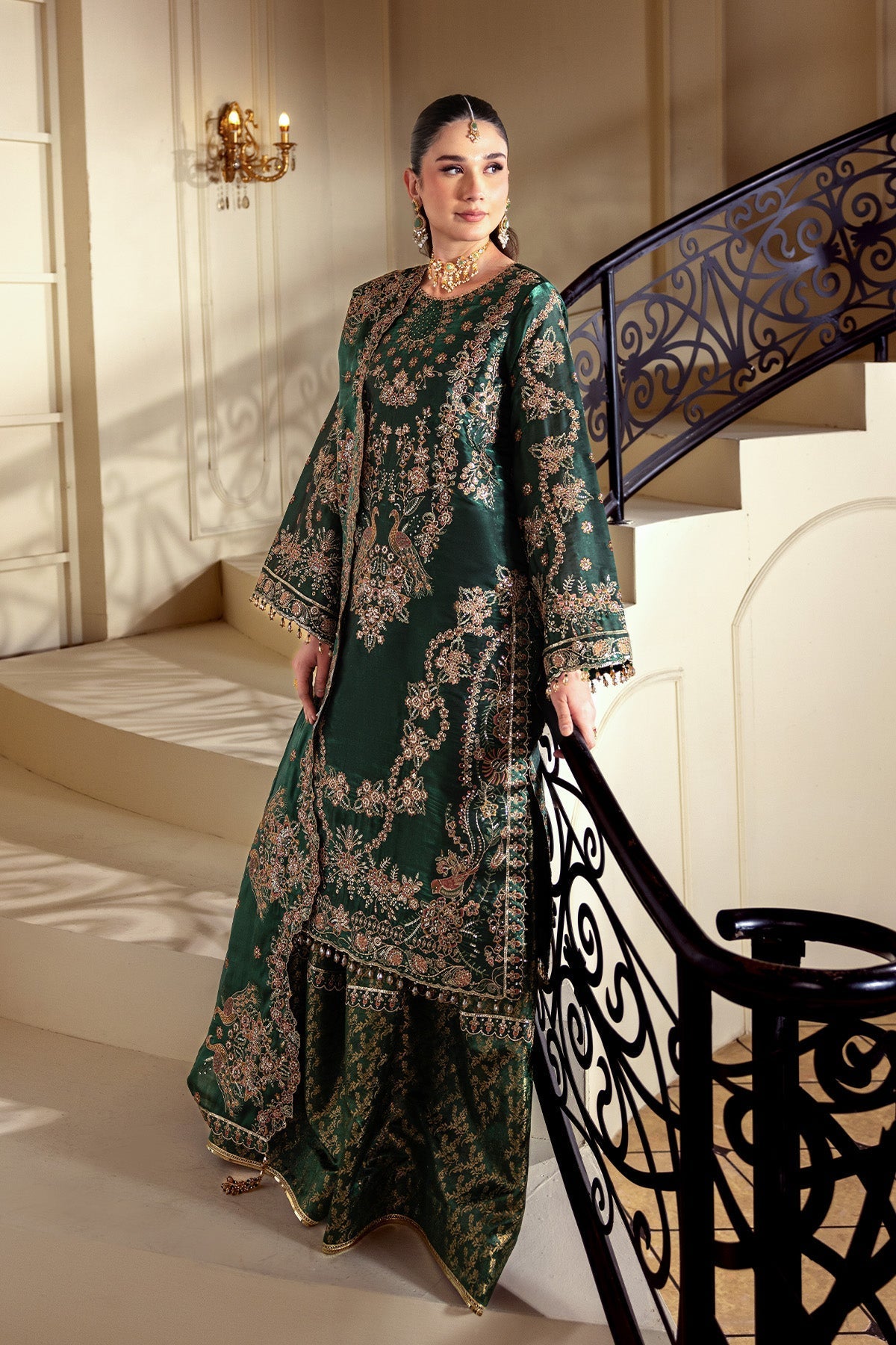 Alizeh | Aaina A Reflection of Elegance | AF-SS-2246-Gota - Dress - available at Maria Faisal in UK and USA.