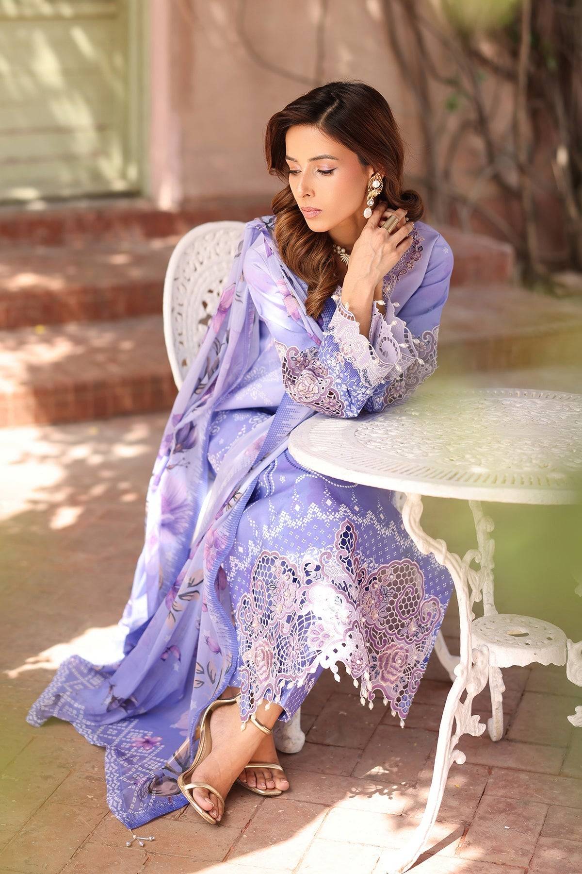 Alizeh | Embroidered Printed Festive Edit 25 | AF-EPL-7032-RHEA by Maria Faisal - Registered Vendor of : Alizeh - type : Ladies Clothes - 100% original wedding dresses