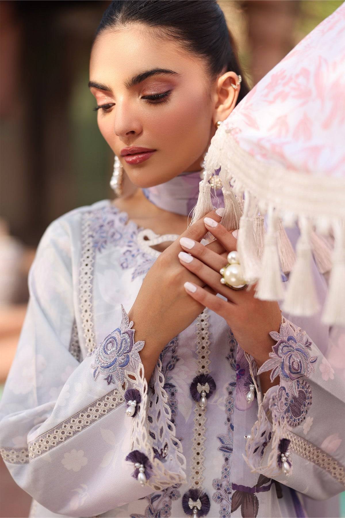 Alizeh | Embroidered Printed Festive Edit 25 | AF-EPL-7039-PRESTA by Maria Faisal - Registered Vendor of : Alizeh - type : Ladies Clothes - 100% original wedding dresses