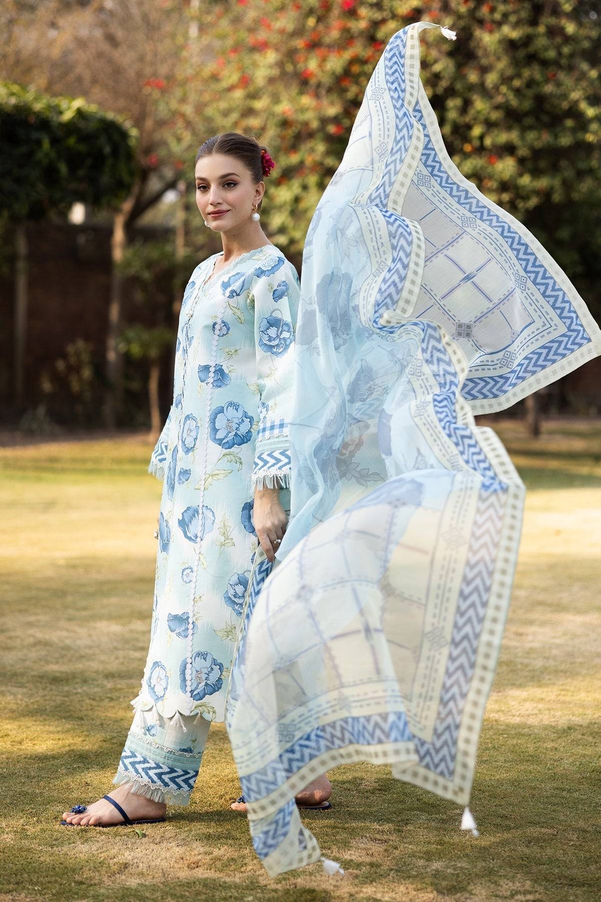 Alizeh | Sheen Lawn Prints 25 | AF-PL-6031-Laya by Maria Faisal - Registered Vendor of : Alizeh - type : Ladies Clothes - 100% original wedding dresses