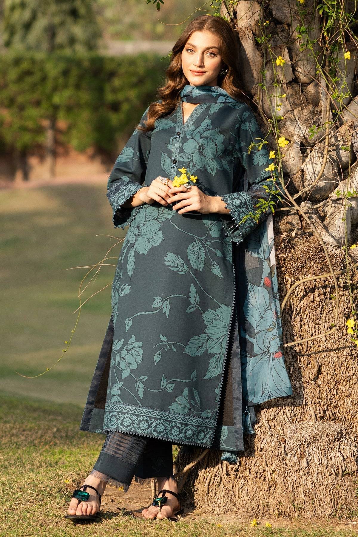 Alizeh | Sheen Lawn Prints 25 | AF-PL-6035-Nigella by Maria Faisal - Registered Vendor of : Alizeh - type : Ladies Clothes - 100% original wedding dresses