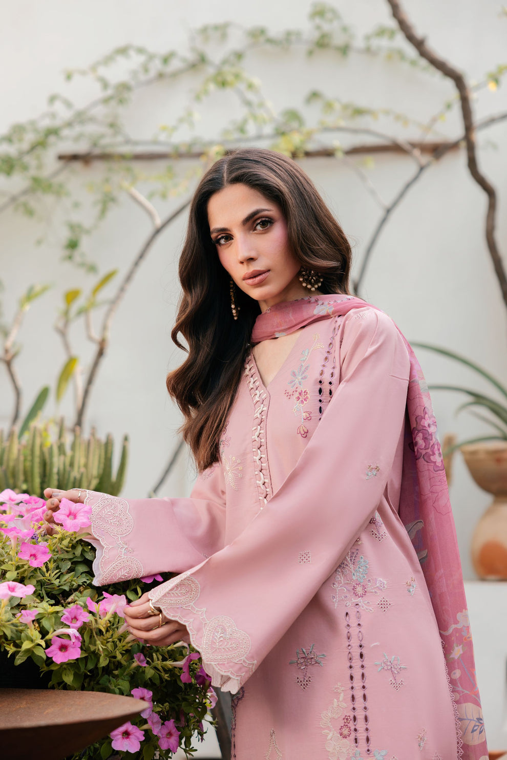 Florent | Festive Luxury Lawn 26 | FZF - 6A - Luxury Dress - available at Maria Faisal in UK and USA.