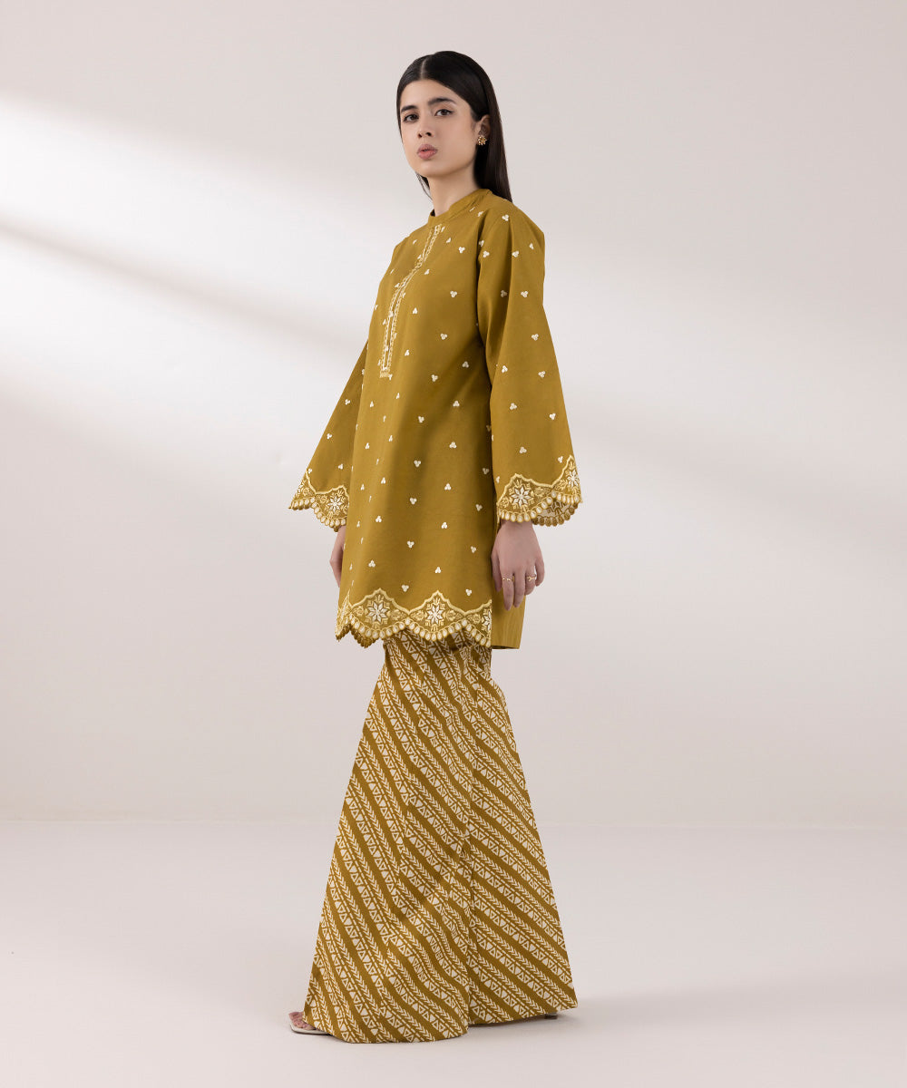 Sapphire | Intermix 2024 | Cambric Suit S-33 - Designer Dress with Intricate embroidery and embellishments. Shop elegent wedding dress at Maria Faisal.