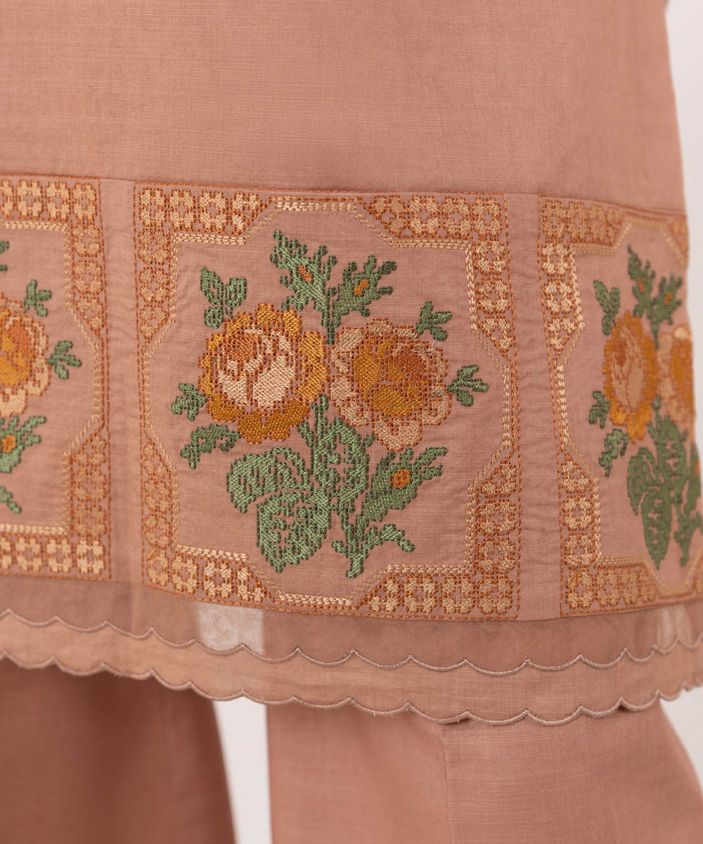 Sapphire | Intermix 2024 | Cambric Suit S-34 - Designer Dress with Intricate embroidery and embellishments. Shop elegent wedding dress at Maria Faisal.