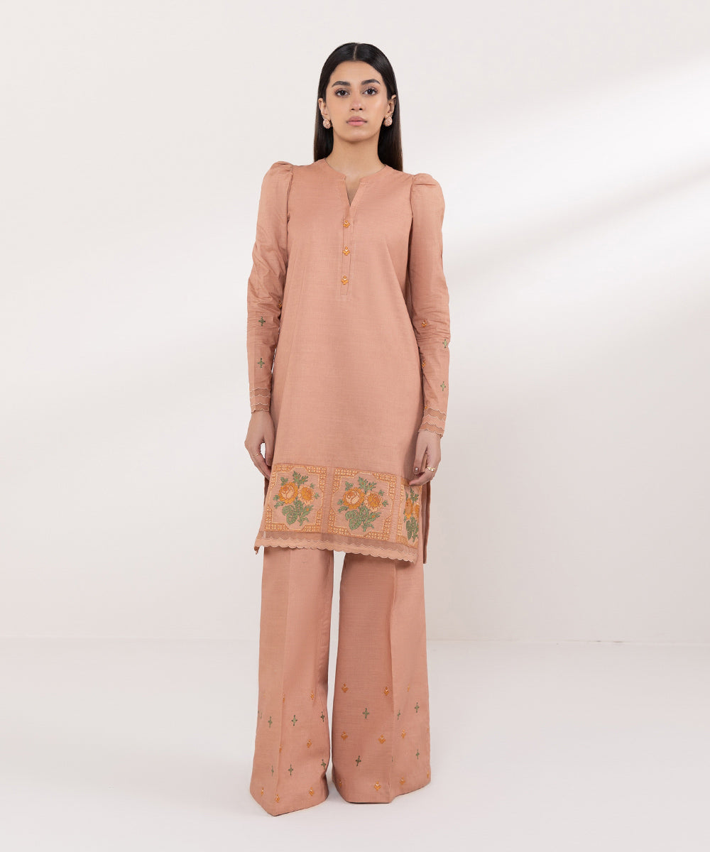 Sapphire | Intermix 2024 | Cambric Suit S-34 - Designer Dress with Intricate embroidery and embellishments. Shop elegent wedding dress at Maria Faisal.
