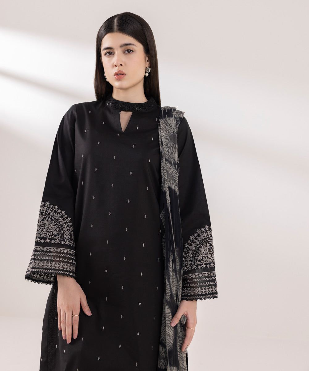 Sapphire | Intermix 2024 | Cambric Suit S-43 - Designer Dress with Intricate embroidery and embellishments. Shop elegent wedding dress at Maria Faisal.