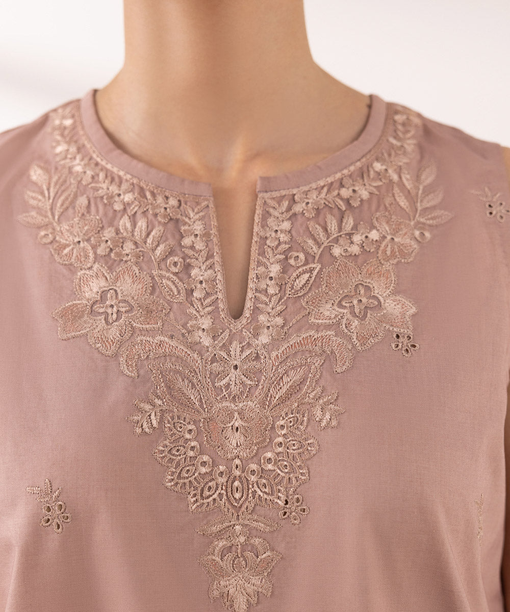 Sapphire | Intermix 2024 | Cambric Suit S-13 - Designer Dress with Intricate embroidery and embellishments. Shop elegent wedding dress at Maria Faisal.