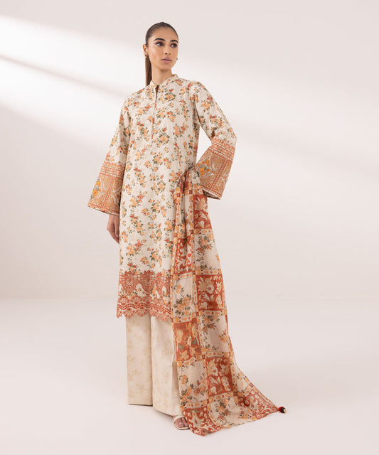 Sapphire | Intermix 2024 | Cambric Suit S-44 - Designer Dress with Intricate embroidery and embellishments. Shop elegent wedding dress at Maria Faisal.