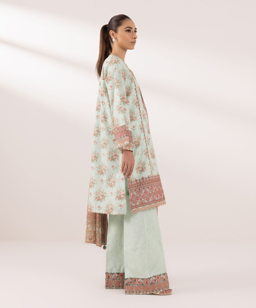 Sapphire | Intermix 2024 | Cambric Suit S-45 - Designer Dress with Intricate embroidery and embellishments. Shop elegent wedding dress at Maria Faisal.