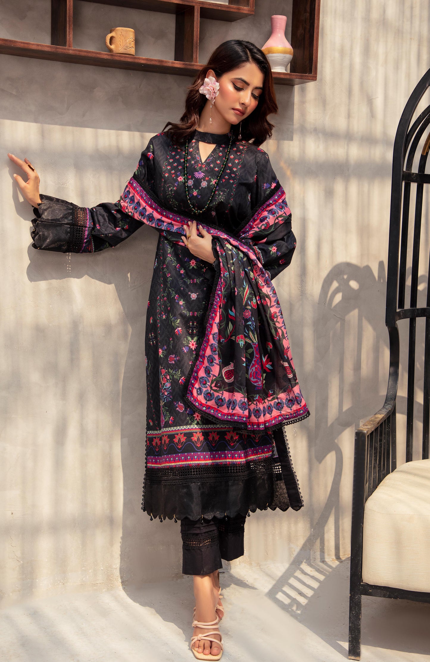 Alzohaib | Digital Printed Cambric | Colors Digital Cambric 3 Piece-CDC-2-25-01 - Ladies Clothes - Maria Faisal