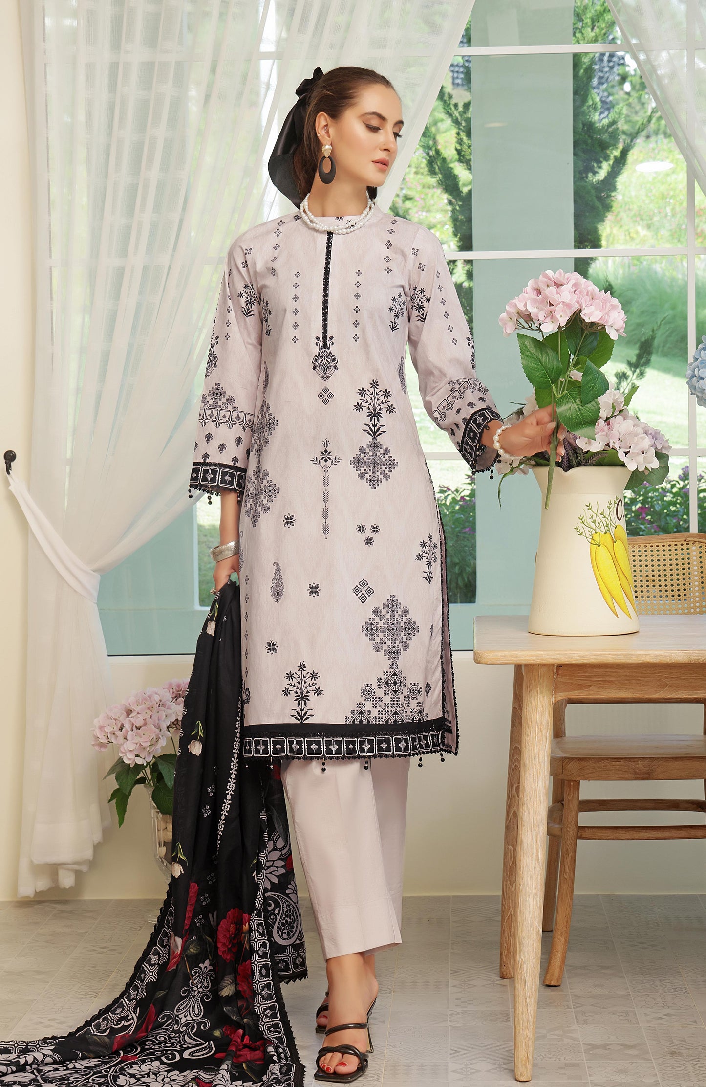 Alzohaib | Digital Printed Cambric | Colors Digital Cambric 3 Piece-CDC-25-01 - Ladies Clothes - Maria Faisal
