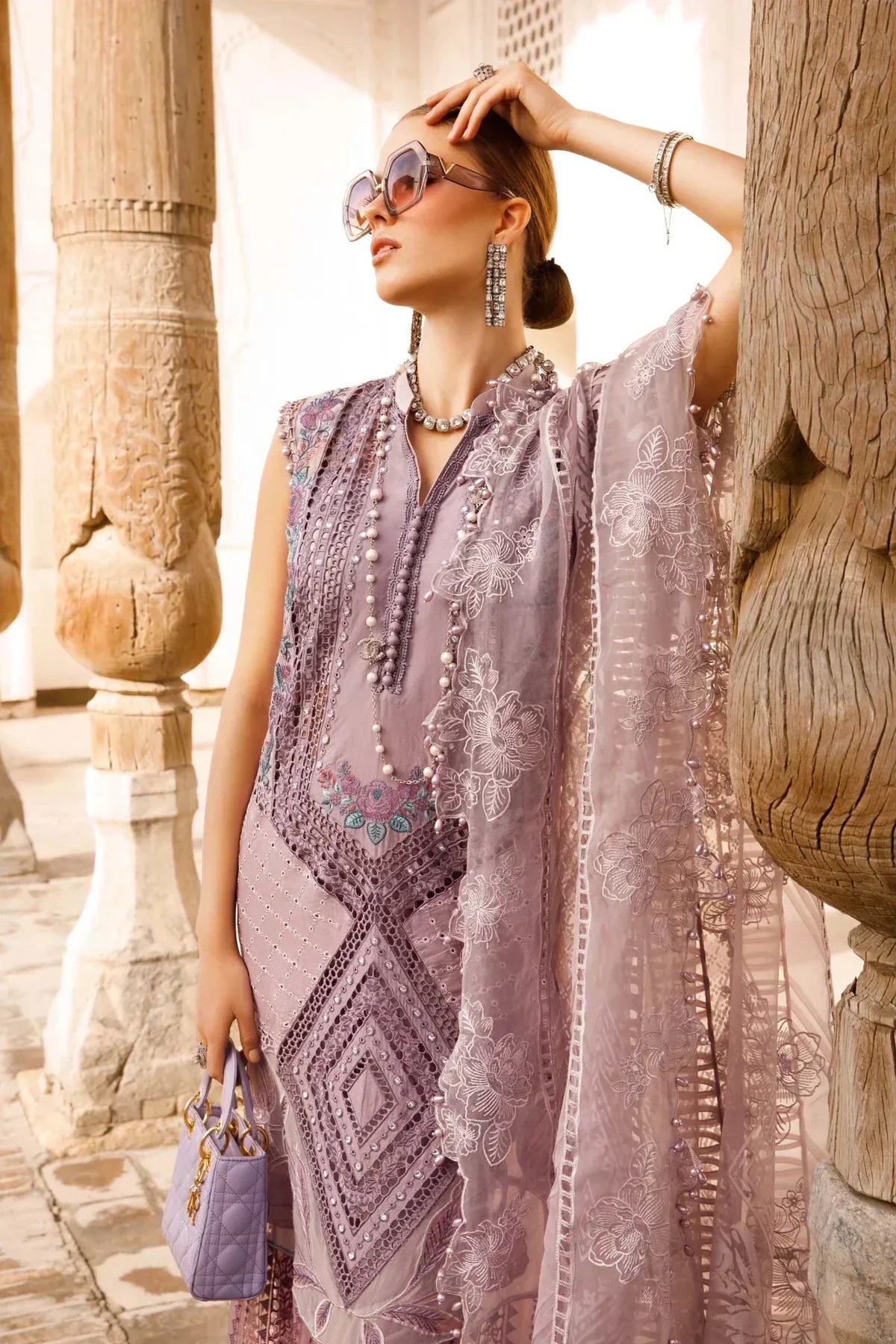 Maria B | Luxury Lawn | D-2301-A - Ladies Clothes - Maria Faisal