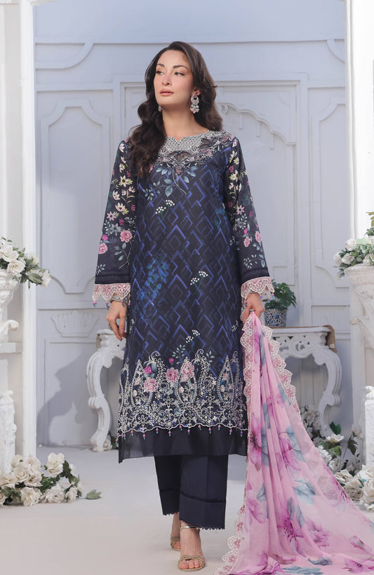 Al Zohaib | Applique Kari Cutwork Edit 25 | ACE-25-10 by Maria Faisal - Registered Vendor of : Alzohaib - type : Ladies Clothes - 100% original wedding dresses