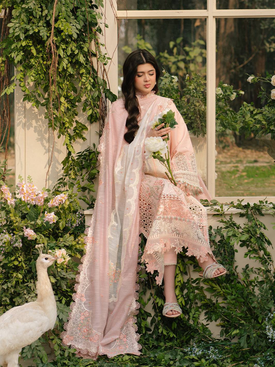 Bin Ilyas | Freesia Embroidered Lawn 25 | 101 - A by Maria Faisal - Registered Vendor of : Bin Ilyas - type : Ladies Clothes - 100% original wedding dresses
