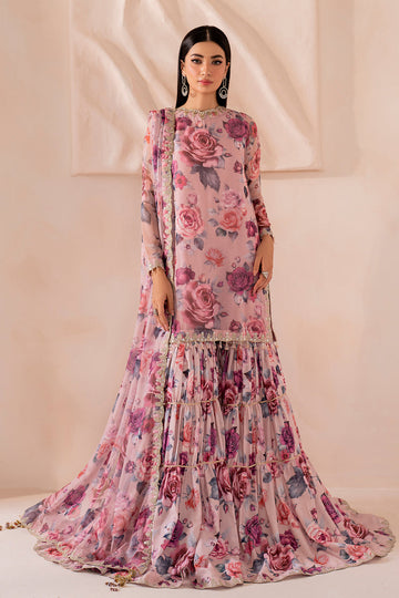 Baroque | Formal Collection | CHIFFON UF-708 - Designer Dress with Intricate embroidery and embellishments. Shop elegent wedding dress at Maria Faisal.