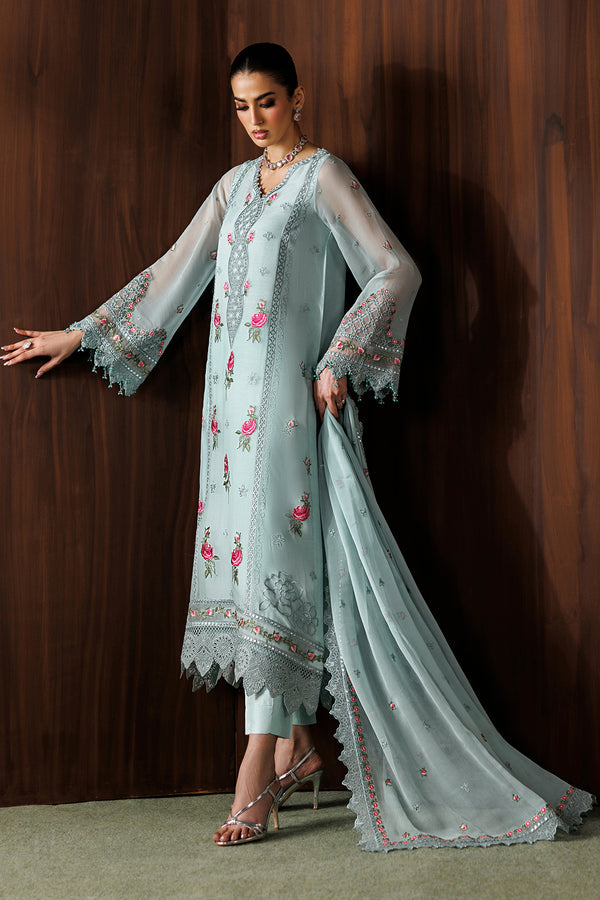 Baroque | Formals Collection | EMBROIDERED CHIFFON UF-4438 - Formal Dress - available at Maria Faisal in UK and USA.