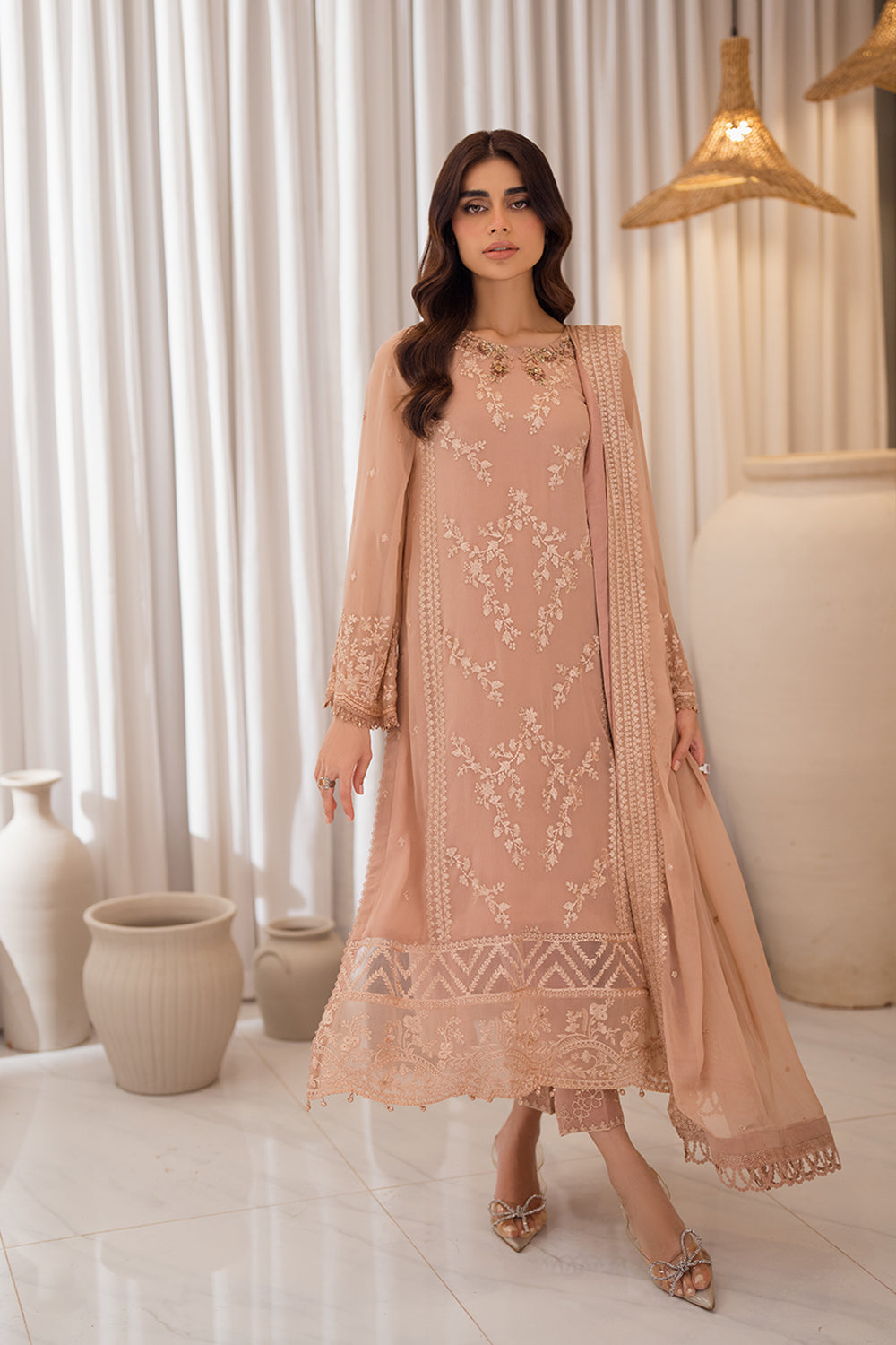 Azure | Ensembles | Beige Bliss - Ladies Clothes - Maria Faisal