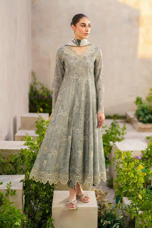 Iznik | Festive lawn 24 | SFL-10 - Designer Dress with Intricate embroidery and embellishments. Shop elegent wedding dress at Maria Faisal.