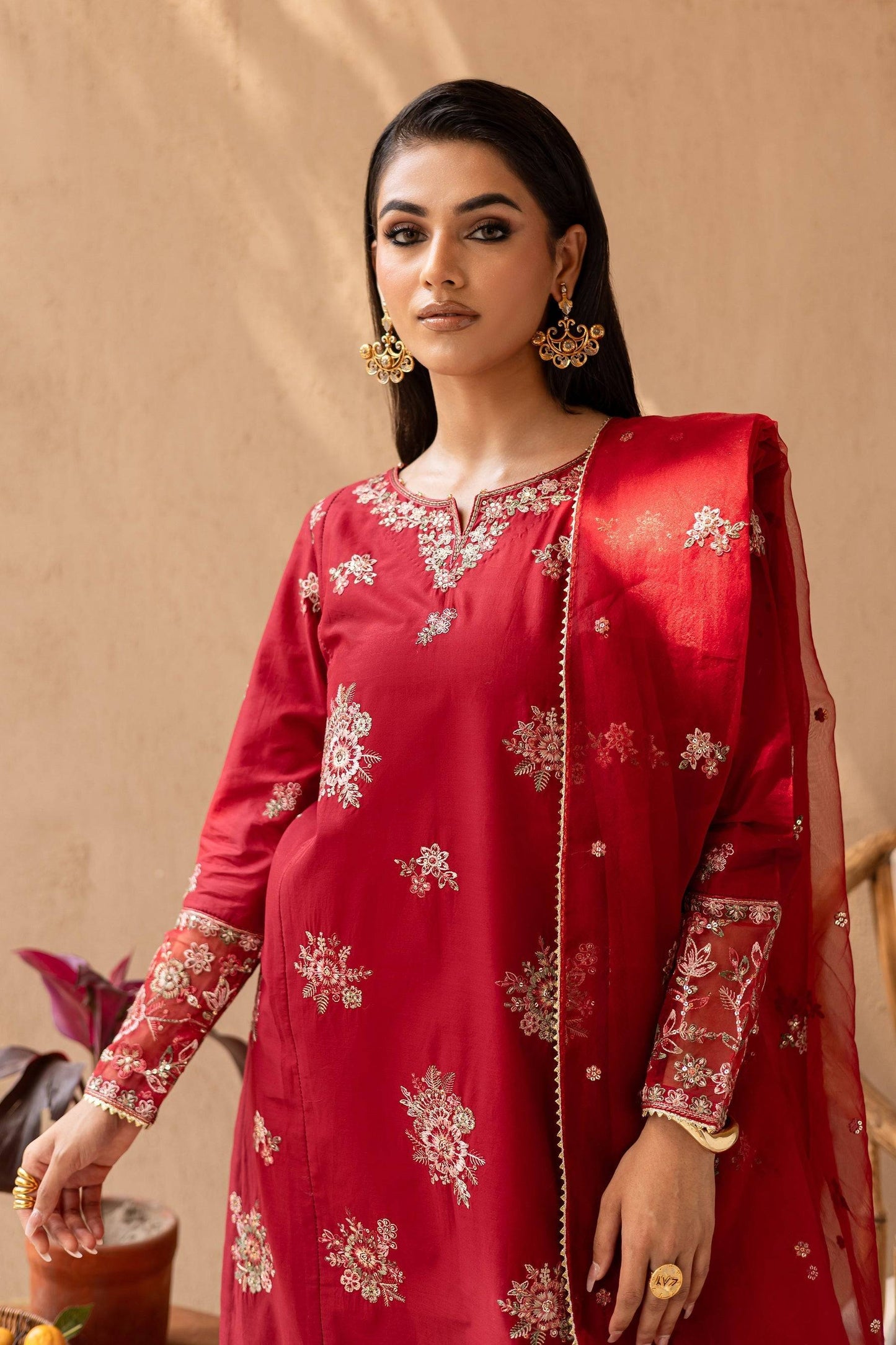 Batik | Nyra Embroidered Summer Solids | Starburst by Maria Faisal - Registered Vendor of : Batik - type : Ladies Clothes - 100% original wedding dresses