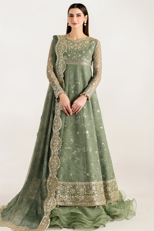 Farasha | Fiorella Formals | Olive Aura - Ladies Clothes - Maria Faisal