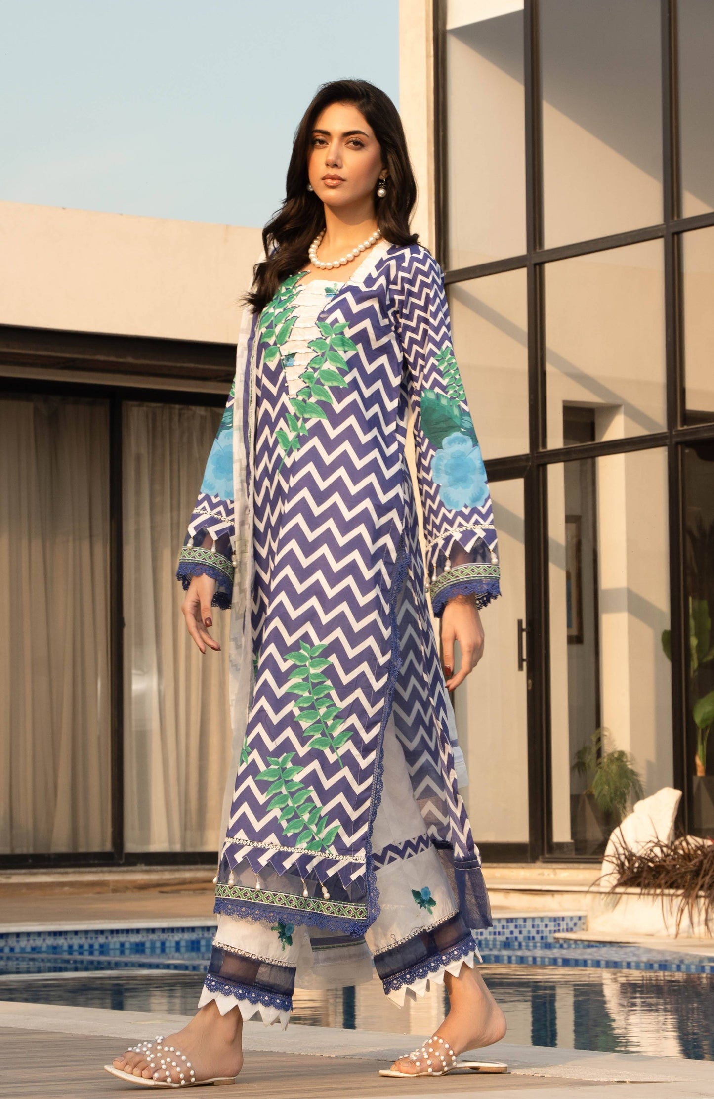 Alzohaib | Premium Prints 25 | AZP-25-11 by Maria Faisal - Registered Vendor of : Alzohaib - type : Ladies Clothes - 100% original wedding dresses