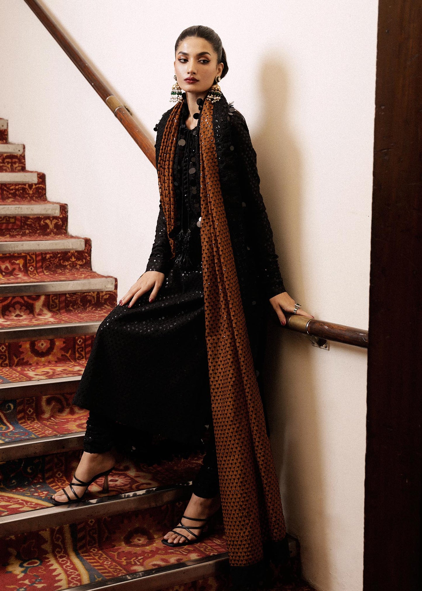 Hussain Rehar | Luxury Pret SS 24 | Khaki - Waniyas